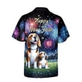 thumbnail image 2 of Happy New Year Beagle Family Cheer Winter Midnight Firework Hawaiian Shirt Breathable Summer Unisex Merch Beagles Dog Lover Gifts Idea - 02025, 2 of 6