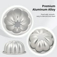thumbnail image 3 of Moldes para tazas de pudín, 10 mini moldes para pasteles estriados, moldes para gelatina antiadherentes de 3,7 pulgadas, fáciles de desmoldar, moldes para hornear de aleación de aluminio de calentamie, 3 of 7