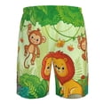 thumbnail image 6 of Kdxio African Animals in the Jungle Pattern Mens Casual Shorts - Drawstring Summer Beach Sports Shorts for Men, 6 of 9