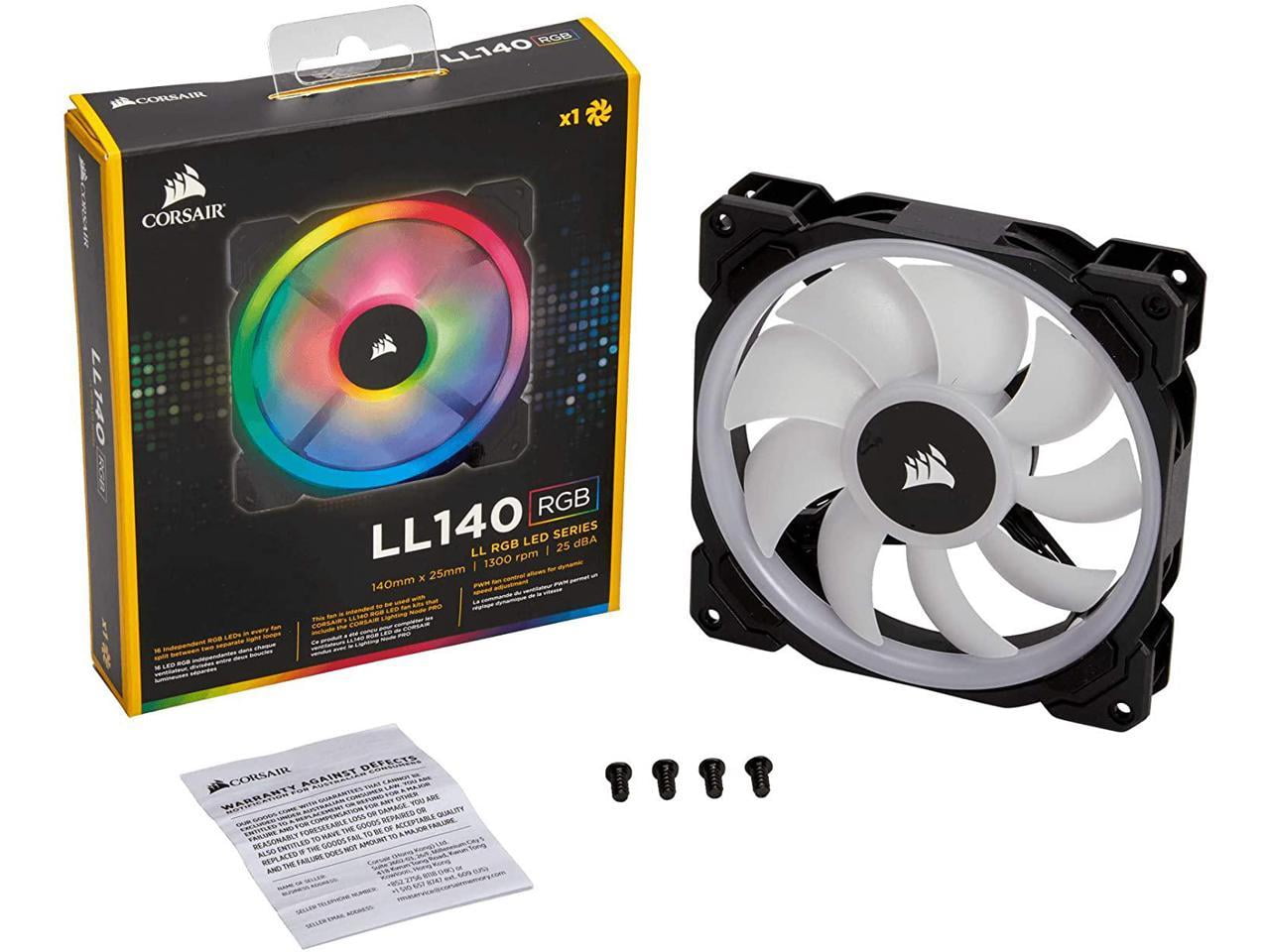 ROG HELIOS＋Corsair QL140×3 LL140×1 Corsair LL140 RGB 140mm Dual Light Loop RGB LED PWM Fan Single