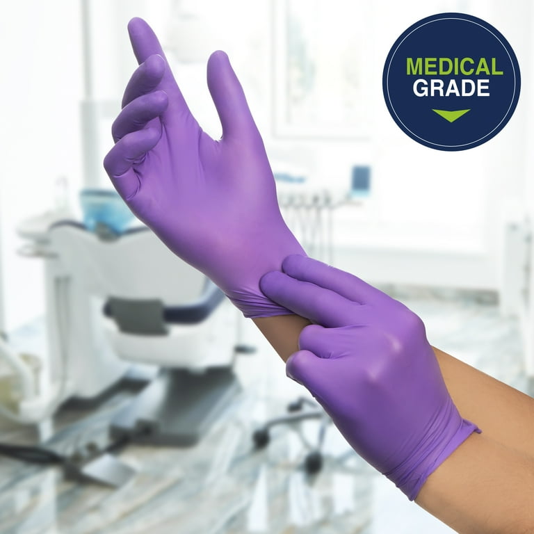 HALYARD PURPLE NITRILE Medium Exam Gloves, Non-Sterile, Powder