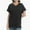 Black, variant on Women's Tshirts Casual V Neck Short Sleeve Loose Summer Tunic Tops