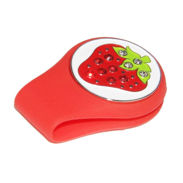 Clip de Sombrero Cola con Marcador de Pelota de Golf Rojo