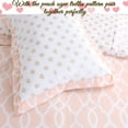 thumbnail image 3 of Cozy Line Home Fashions Peach Heart Polka Dot Reversible Comforter Bedding Set (Twin - 2 Piece, Sweet Peach), 3 of 4