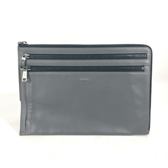 Pre-Owned Fendi 7M0237 bag pouch Clutch bag gray (Good)