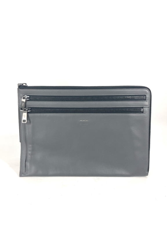 Pre-Owned Fendi 7M0237 bag pouch Clutch bag gray (Good)