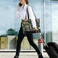 thumbnail image 5 of FORMRS Canvas Laptop Tote Bag for Women with 15.6" Computer Compartments Shoulder Handbag, Christmas Cartoon Gingerbread Pattern, 5 of 7