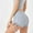 Gray, variant on Hvot&aat Women's Trendy Side Tie Adjustable Shorts High Waisted Tummy Control Sweat Shorts Drying Fitness Yoga Pants