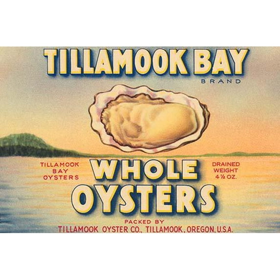 Tillamook Bay Whole Oysters- Fine Art Canvas Print (20" x 30")