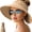 Khaki, variant on Sun Hats for Women Wide Brim Straw Visor Hat Ponytail Open Top Packable Sun Hat Women Foldable Roll-Up Beach Hats for Women Summer Travel