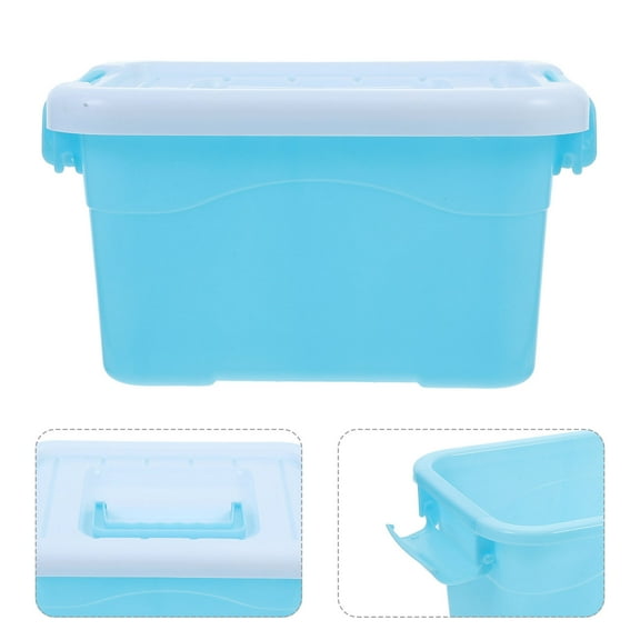 HEANUJJ Portable Plastic Storage Container with Lid and Handle, Organizer Bin for Indoor Home and Office Use