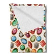 thumbnail image 2 of Diamond Soft Flannel Fleece Throw Blanket, Diamond Patterns Different Type Forms Facets Square Oval Topaz Illustration, Cozy Plush for Indoor and Outdoor Use, 60" x 80", Multicolor, by Ambesonne, 2 of 5