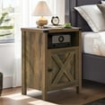 thumbnail image 2 of 4 EVER WINNER Farmhouse Nightstand, End Table for Bedroom Living Room, Side Table, Oak, 2 of 7