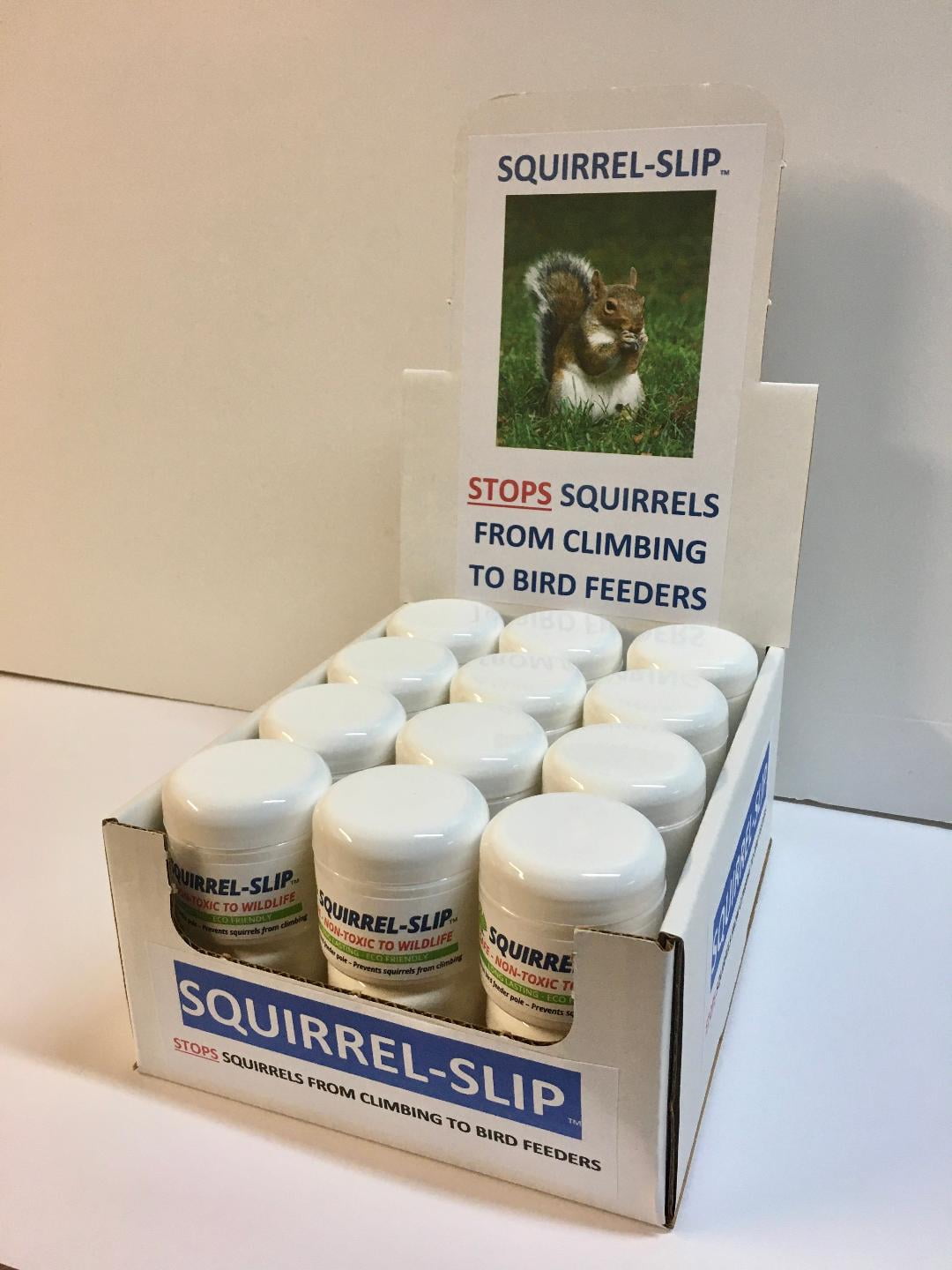 Squirrel-Slip Stop Squirrels Climbing Bird Feeder Pole, Natural Repellent 2 oz.
