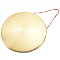 thumbnail image 2 of 2piezas 22cm Hand Gong Brass Copper Chapel Opera Percusión con Martillo de Juego Redondo, 2 of 5