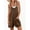 Coffee, variant on ANRABESS Summer Jumpsuits for Women 2026 Casual Adjustable Spaghetti Strap Rompers for Women Outfits Sleeveless Loose Shorts Overalls with Pockets Black XS