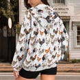 thumbnail image 3 of Yuyamidu Womens Hoodie Chicken Sweatshirts for Women Boho Jacket Zip Up Hoodies for Women Cute Hoodies Zip Up Sweatshirt with Pockets Long Sleeve Sweatshirts L, 3 of 8