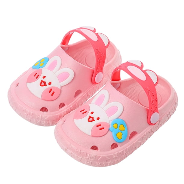 Zapatilla de jardín con ventilación con patrón de conejo, zapatilla de jardín con ventilación para niñas, zapatilla de jardín con ventilación hueca, zapatilla de jardín con ventilación de dibujos animados lindos, innovación moderna