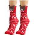 thumbnail image 1 of JeashCHAT Women Cute Christmas Vintage Printing Thicker Socks Long Sock Comfortable Socks, 1 of 4