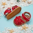 thumbnail image 2 of Zanarzt Boy Walking Sandals Baby Sandals Boys Girls Summer Dress Flat Shoes Beach Sandals Crib Shoes First Walkers Prewalkers Red,US 5, 2 of 5