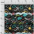 thumbnail image 2 of oneOone Cotton Flex Black Fabric Ocean Life Craft Projects Decor Fabric Printed By The Yard 40 Inch Wide, 2 of 6