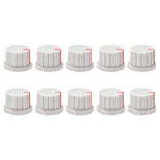 10 Pcs Speaker Effect Pedal Amplifier Grey Potentiometer Knob Red Mark 24mm Dia 15mm Height