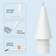 thumbnail image 2 of Pencil Tips Paiholy Upgrade, paquete de 4 unidades para Apple Pencil, color blanco, 2 of 7