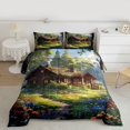 thumbnail image 2 of Manfei Vintage Rustic Cottage Bedding Comforter Set 2pcs for Female Men,Nature Scenery Twin Comforter Sets Microfiber,Colorful Floral Flowers Breathable Bedding Set,Microfiber Bedroom Decor, 2 of 8
