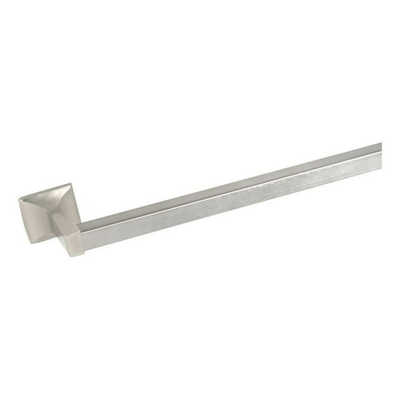 Pemberly Row Traditional Metal Towel Bar in Satin Nickel 30-in.