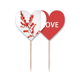 thumbnail image 1 of Templado Rojo Branch foto foto Palillos de dientes bandera etiqueta de amor selección de pastelitos, 1 of 4