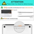 thumbnail image 2 of PINHEN 2 Pack Keyboard Cover Compatible with MacBook Air 13 inch 2019 2018 Release A1932 Retina Display with Touch ID, Waterproof Dust-Proof Protective Silicone Skin, 2 of 7