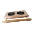 thumbnail image 2 of Taza de alimentación para loros, plato de comida para pájaros, de alimentación de jaula de acero inoxidable con soporte de abrazadera para Sunnimix Comedero para pájaros, 2 of 8