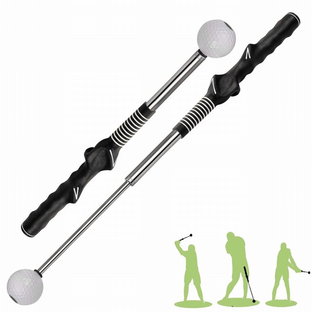 Hexang Retractable Swing Training Aid Grip Trainer & Swing Trainer For Warm Up Right Handed Club For Indoor Accessories Strength & Tempo Training For Chipping Hitting