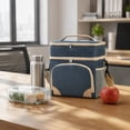 thumbnail image 7 of Portable Lunch Cooler Bag Insulated Lunch Box With Strap Handle Thermal Food Storage Tote Office Travel Picnic Camping Outdoor Carrying Organizer Reusable Meal Carrier, 7 of 7