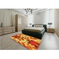 thumbnail image 5 of Ahgly Company Machine Washable Indoor Square Transitional Beer Orange Area Rugs, 6' Square, 5 of 7