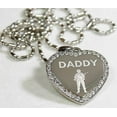 thumbnail image 3 of CZ BLING HEART MILITARY SON DAD. BROTHER NECKLACE ARMY NAVY AIRFORCE MARINE, 3 of 3