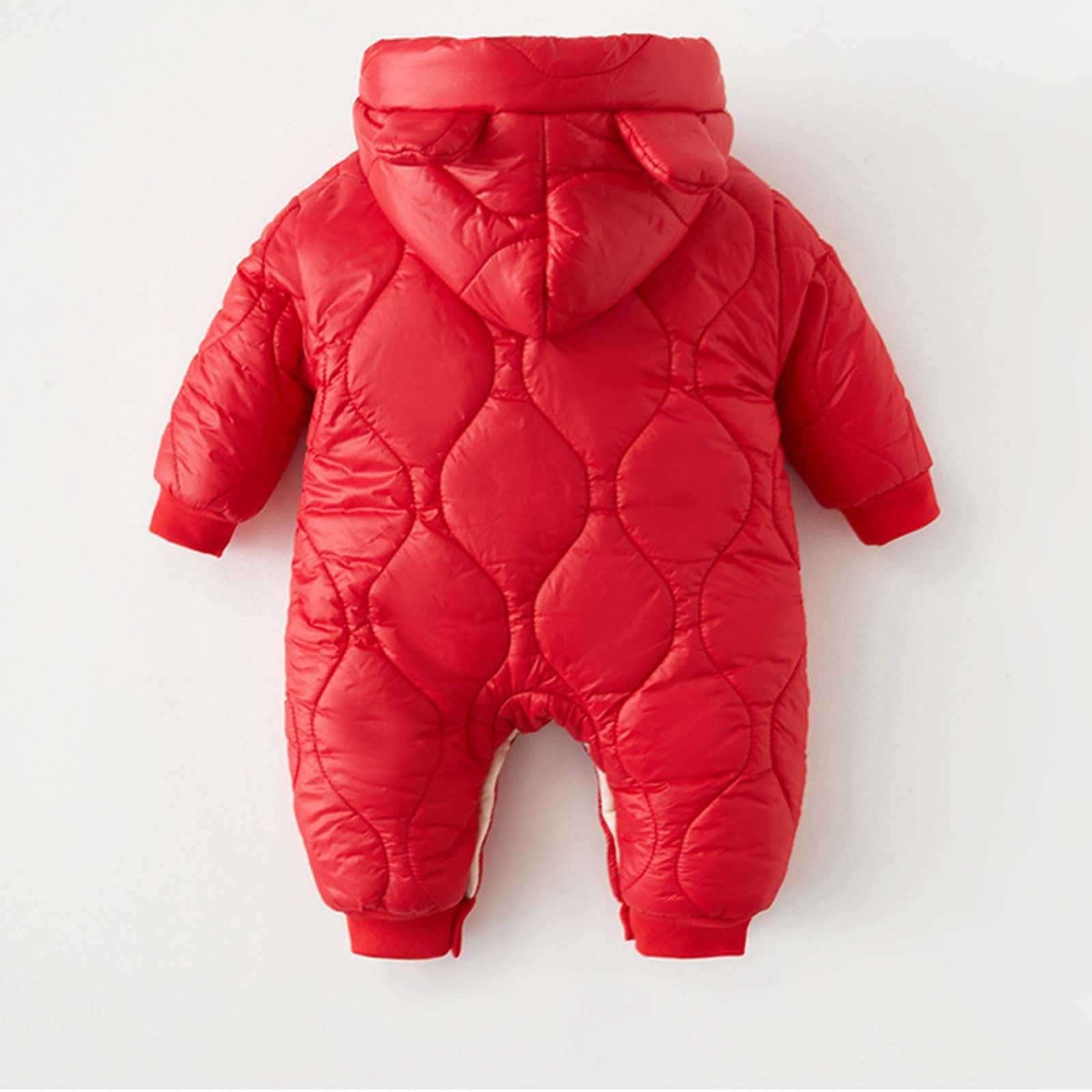Kids Jacket,Baby Snowsuit Winter Jumpsuit for Boys Girls Hooded Jacket Coat One-Piece Outerwear for Snow Play,Girls Jacket,Red,6-12 Months