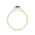 thumbnail image 2 of ANGARA Natural Round Tanzanite Halo Ring with Diamond Accents in 14K Yellow Gold for Women (Size-5mm) | December Birthstone, Birthday, Anniversary, Jewelry Gift for Women | Natural Tanzanite Ring, 2 of 10