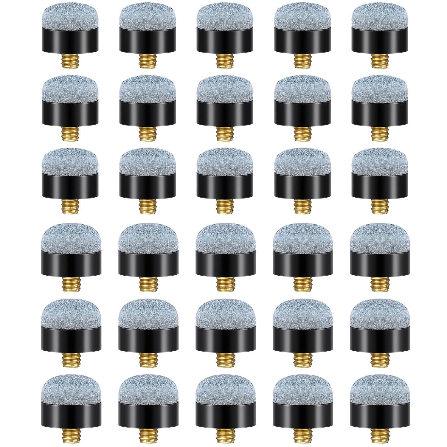 30Pcs Pieces 12 mm/13 mm Billiard Pool Cue Stick Tips Screw on Tips