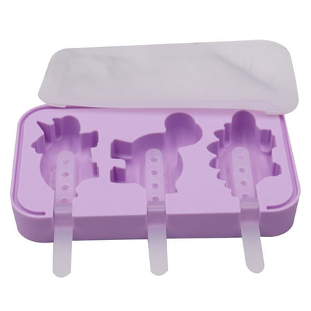 

JUNTEX Silicone Ice Cream Molds Dinosaur Shape Ice Pop Mould Reusable Ice Cream Moulds