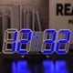 thumbnail image 1 of Reloj despertador de escritorio Digital LED, reloj de pared Digital 3D silencioso, escritorio para sala de estar, dormitorio, marco blanco y personaje azul, 1 of 1