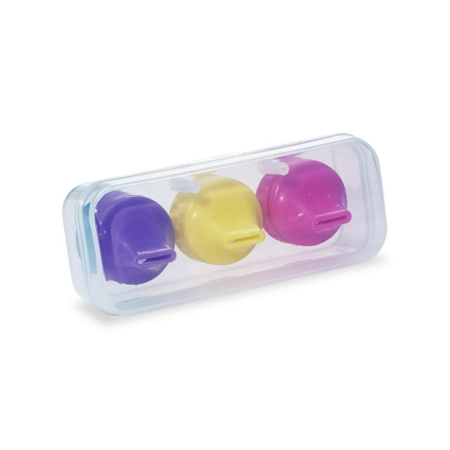Juego de Boquillas Sippin' Parent Units púrpura, amarillo y rosa con Estuche de Viaje