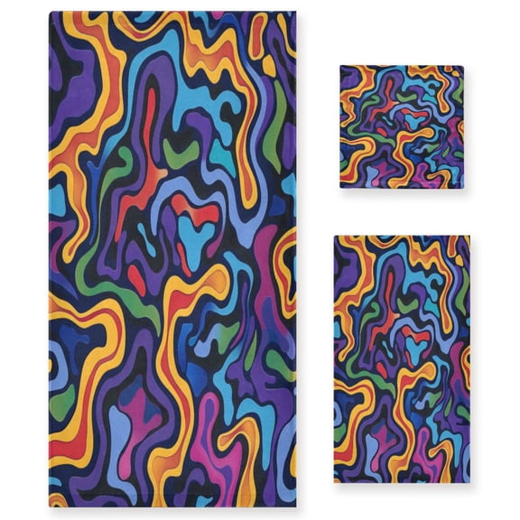 Three-Piece Towel Set Face Towel Towel Set Hand Towel Bath Towel Cotton Bath Towels Bath Towel Sets Hand Bath Towels Colored River