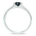 thumbnail image 3 of SZUL Women's 1/4 Carat Black Diamond Solitaire Half Bezel Ring in 10K White Gold  (J-K-L Color, I2-I3 Clarity), 3 of 5