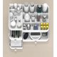 thumbnail image 2 of Papelería y cosméticos caja de almacenamiento cajón caja de plástico dividida cepillo de maquillaje lápiz labial estante de escritorio para ordenar la Caja de almacenamiento, 2 of 5