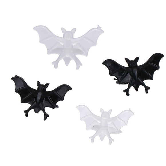 1 juego / 50pcs Halloween Bat Ring Anillos de dedo de Halloween Anillos luminosos