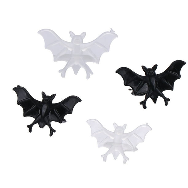 FELTECHELECTR 1 juego/50 anillos luminosos de murciélago de Halloween para dedo.