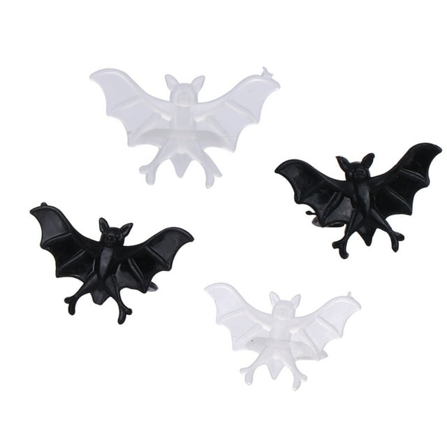 1 juego / 50pcs Halloween Bat Ring Anillos de dedo de Halloween Anillos luminosos