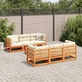 thumbnail image 3 of vidaXL 7 Piece Patio Sofa Set with Cushions Wax Brown Solid Wood Pine, 3 of 11