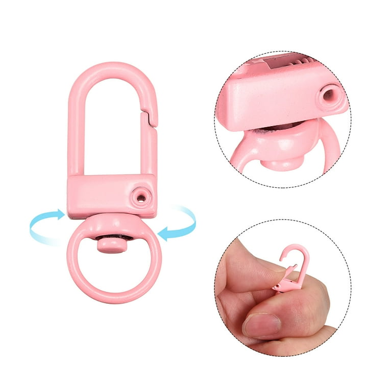 Swivel Clasps Snap Hook, 33x13mm Lobster Claw Clasp for DIY Pink